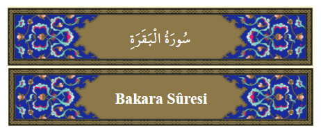 Bakara Sûresi Anlamı,Okunuşu,Dinle Öğren